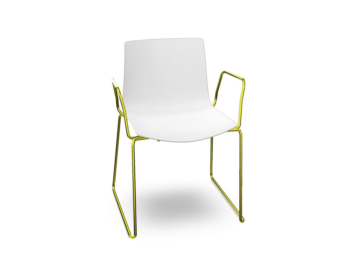 Catifa 46 Polypropylene Bi-Color Sled Base Chair Side/Dining Arper 