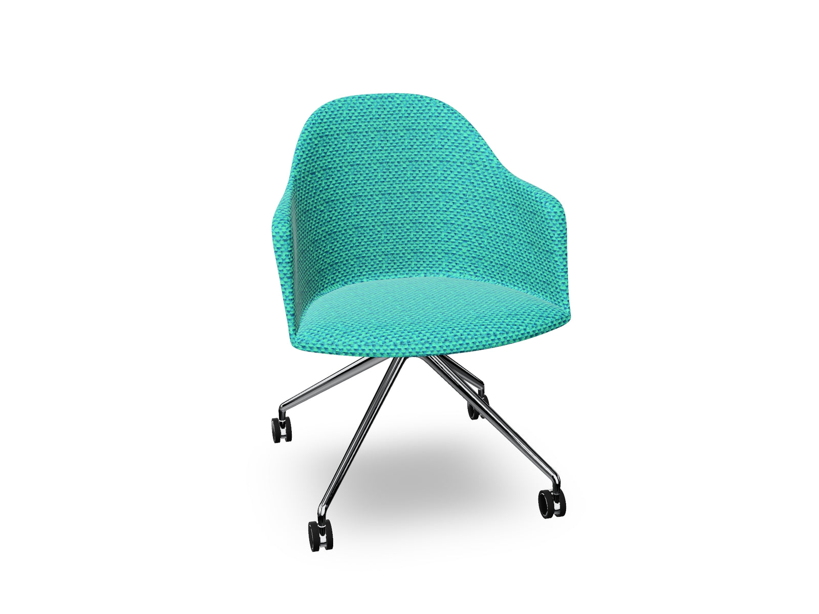Cila fully upholstered Armchair With Fixed Trestle Base