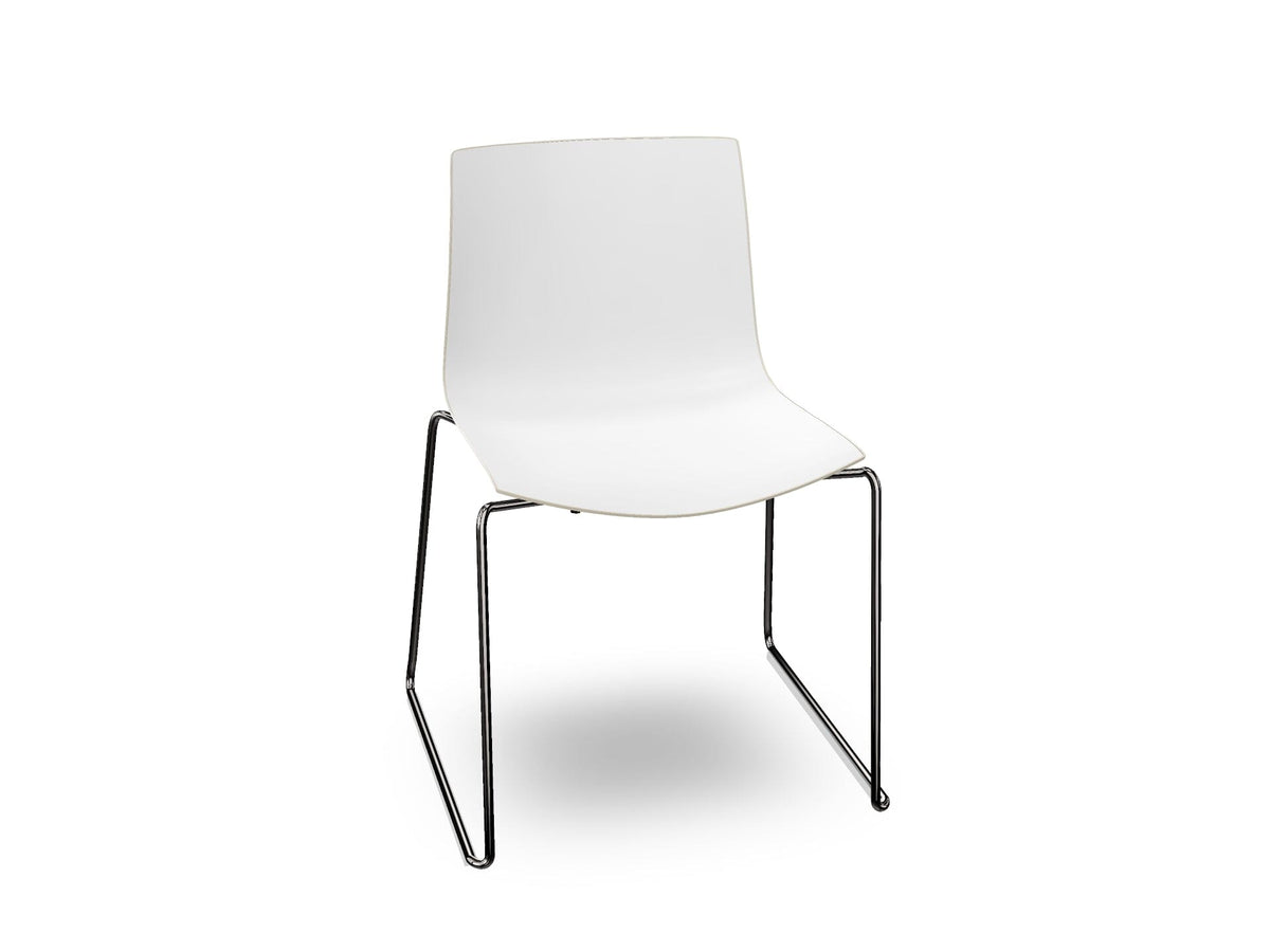 Catifa 46 Polypropylene Bi-Color Sled Base Chair Side/Dining Arper 