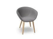 Duna 02 Wood Leg Chair With Front Upholstery Chairs Arper 