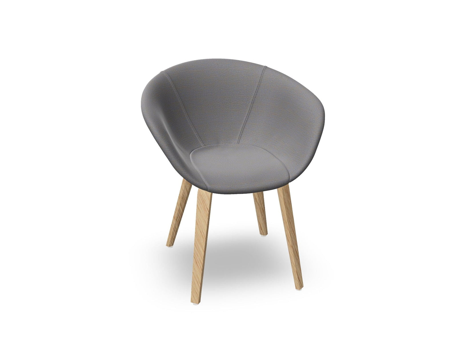 Duna 02 Wood Leg Chair With Front Upholstery Chairs Arper 