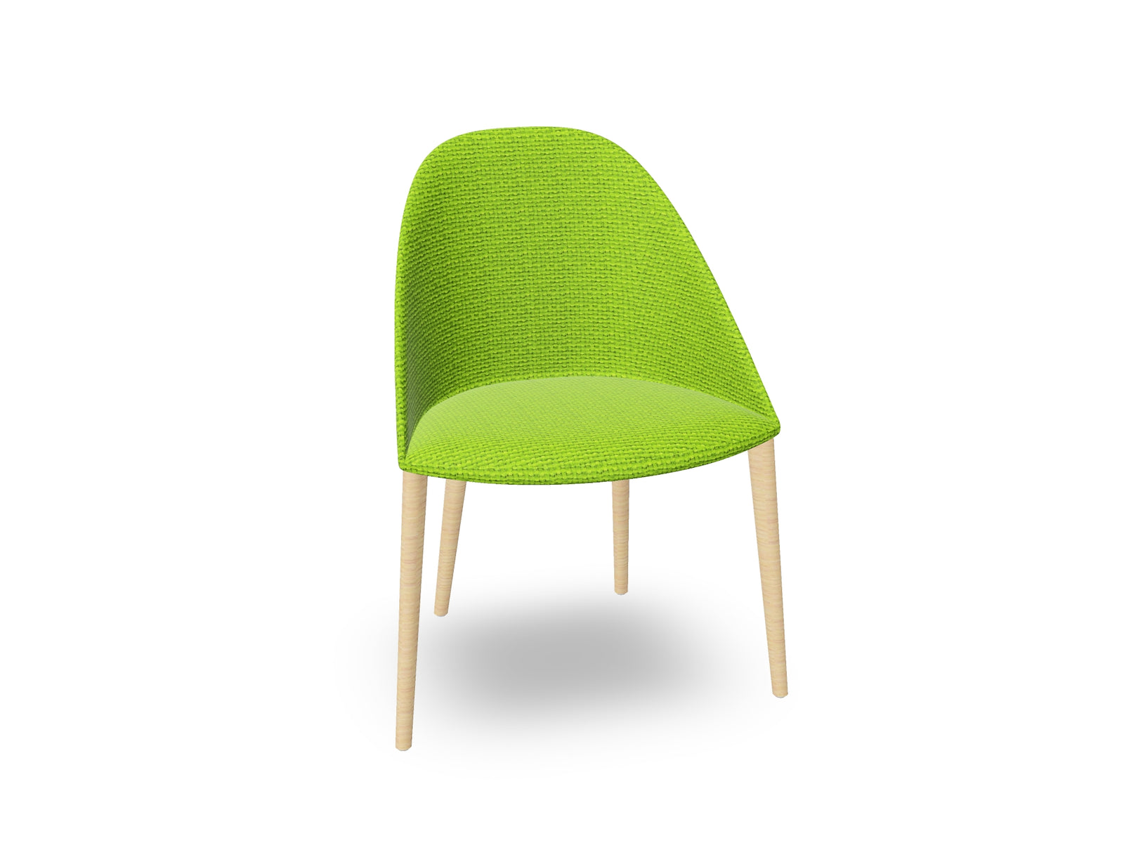 Cila Fully Upholstered Chair With Timber Oak Four-leg Base