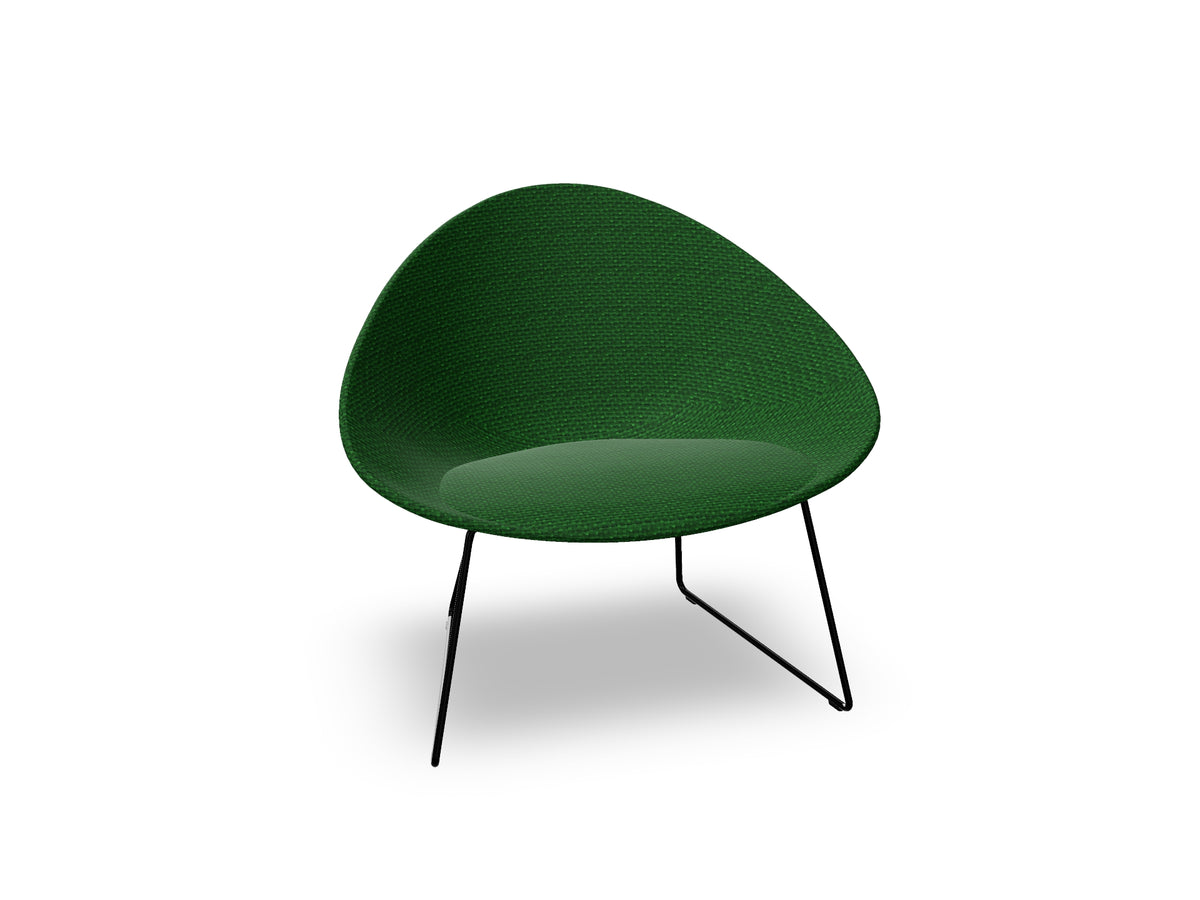 Adell Sled Base Lounge Chair With Fully Upholstered