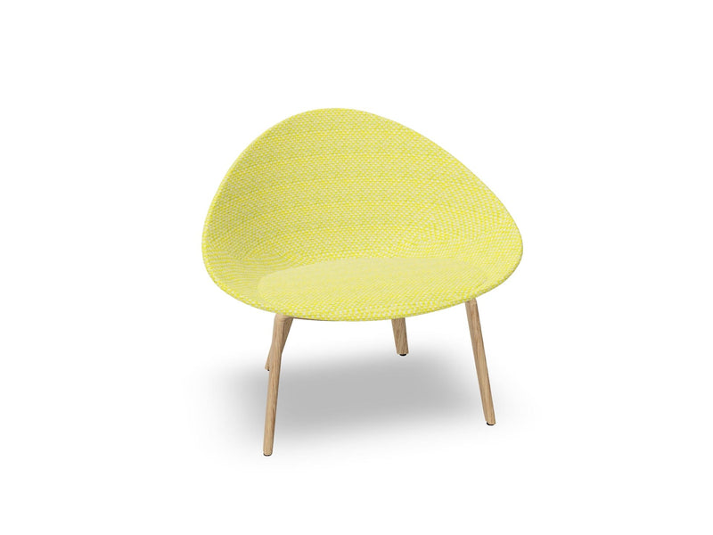 Adell 4 Leg Wood Lounge Chair With Fully Upholstered lounge chair Arper 