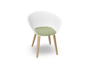 Duna 02 Wood Leg Chair With Seat Cushion Chairs Arper 