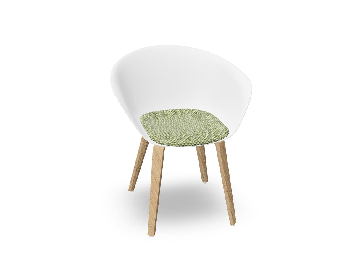Duna 02 Wood Leg Chair With Seat Cushion Chairs Arper 