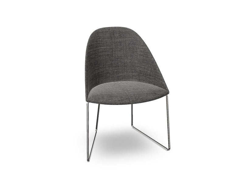 Cila Fully Upholstered Chair With Sled Base Chairs Arper 