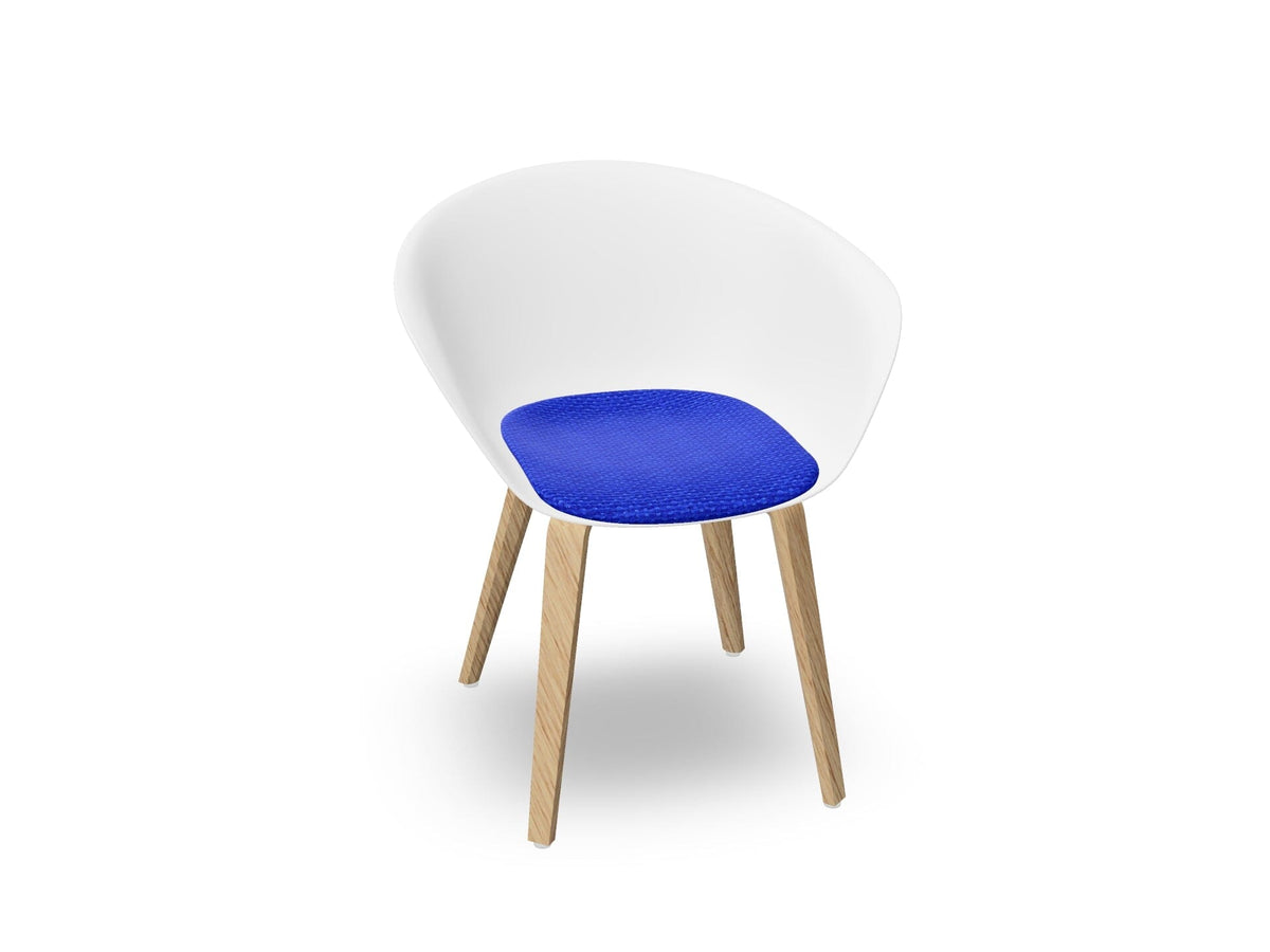 Duna 02 Wood Leg Chair With Seat Cushion Chairs Arper 