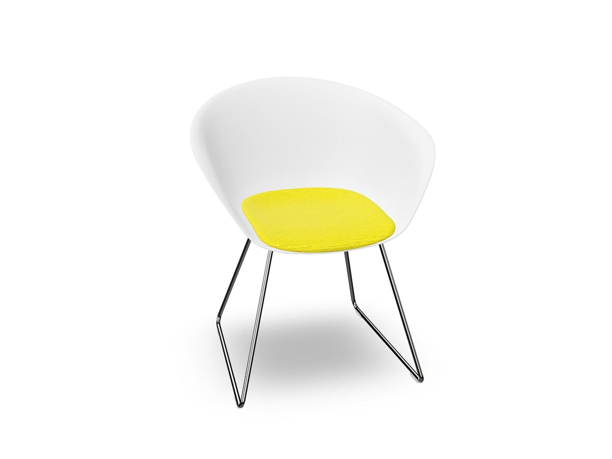 Duna 02 Sled Base Chair With Seat Cushion Chairs Arper 