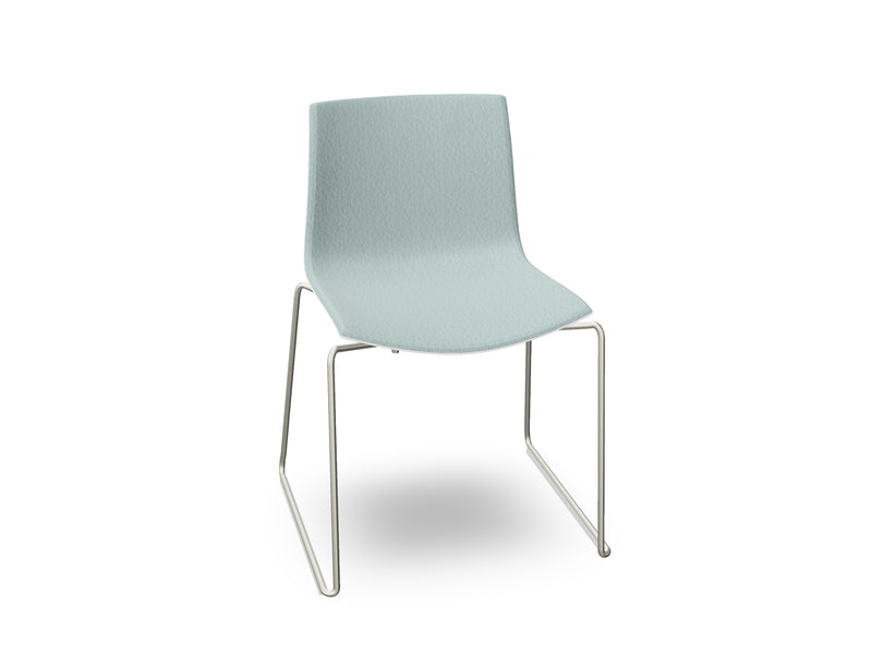 Catifa 46 Sled Base Polypropylene with Front-Face Upholstery