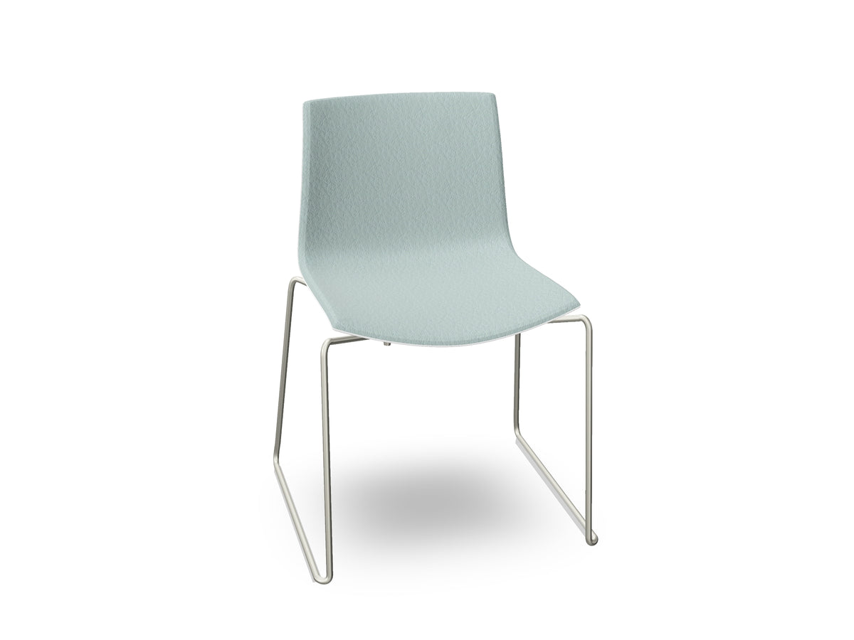 Catifa 46 Sled Base Polypropylene with Front-Face Upholstery