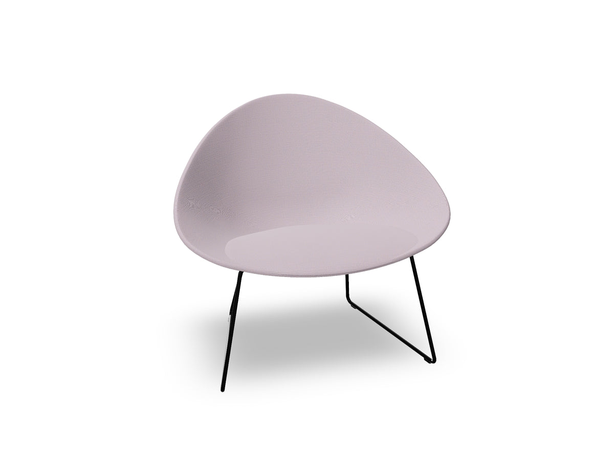 Adell Sled Base Lounge Chair With Fully Upholstered