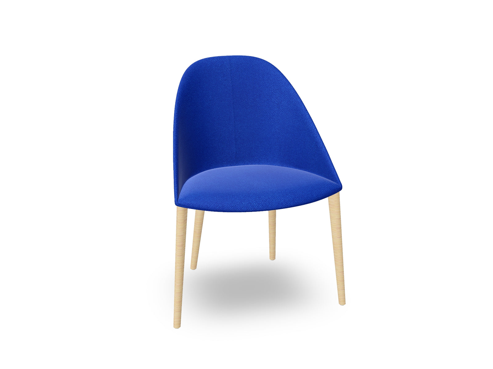 Cila Fully Upholstered Chair With Timber Oak Four-leg Base