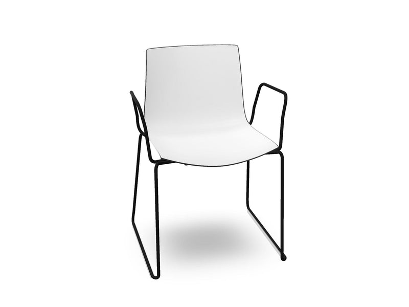 Catifa 46 Polypropylene Bi-Color Sled Base Chair Side/Dining Arper 
