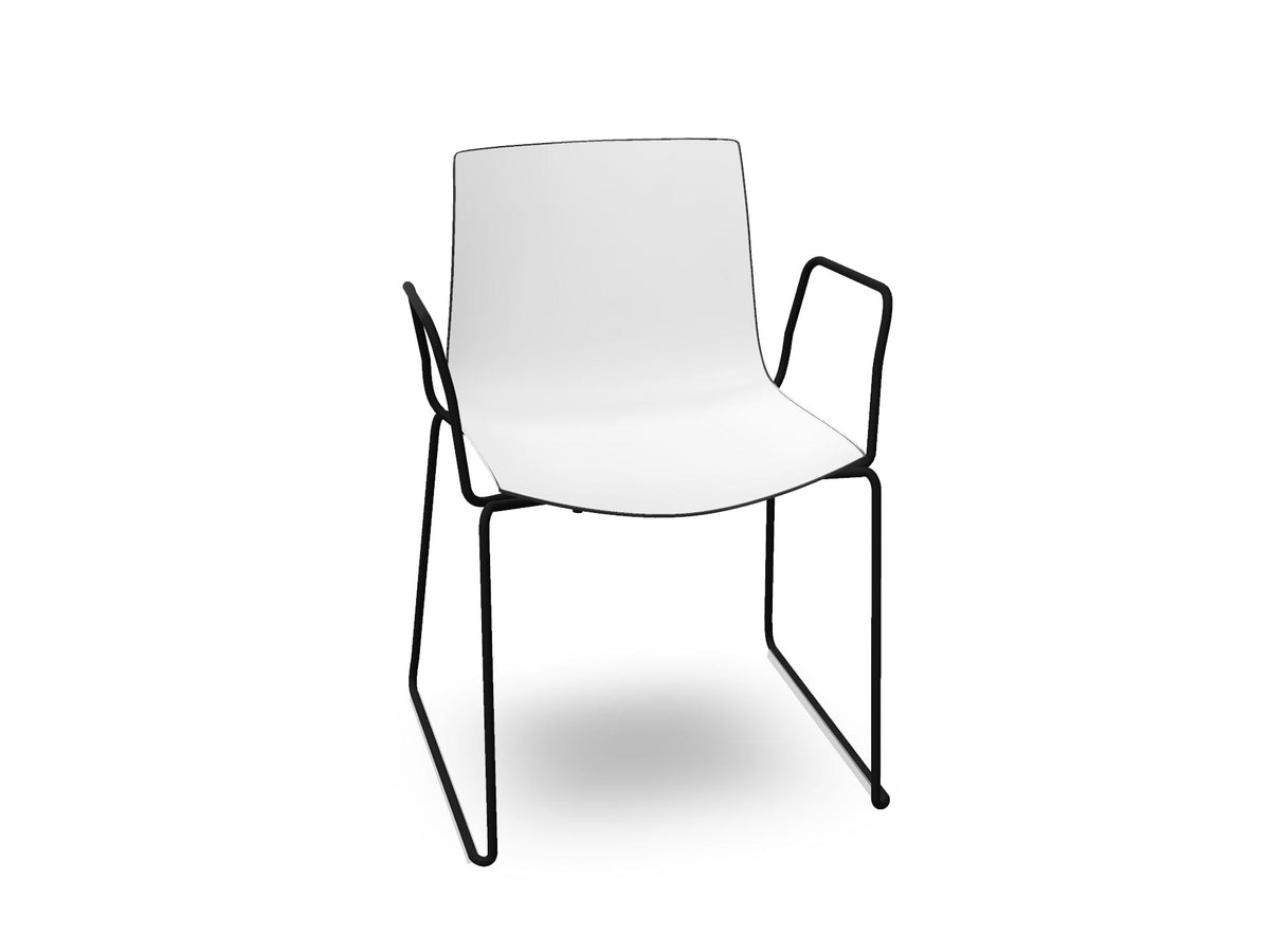 Catifa 46 Polypropylene Bi-Color Sled Base Chair Side/Dining Arper 