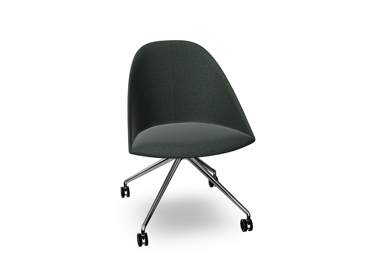 Cila Fully Upholtered Chair With Fixed Trestle Base