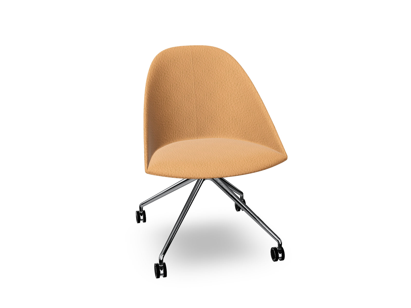 Cila Fully Upholtered Chair With Fixed Trestle Base