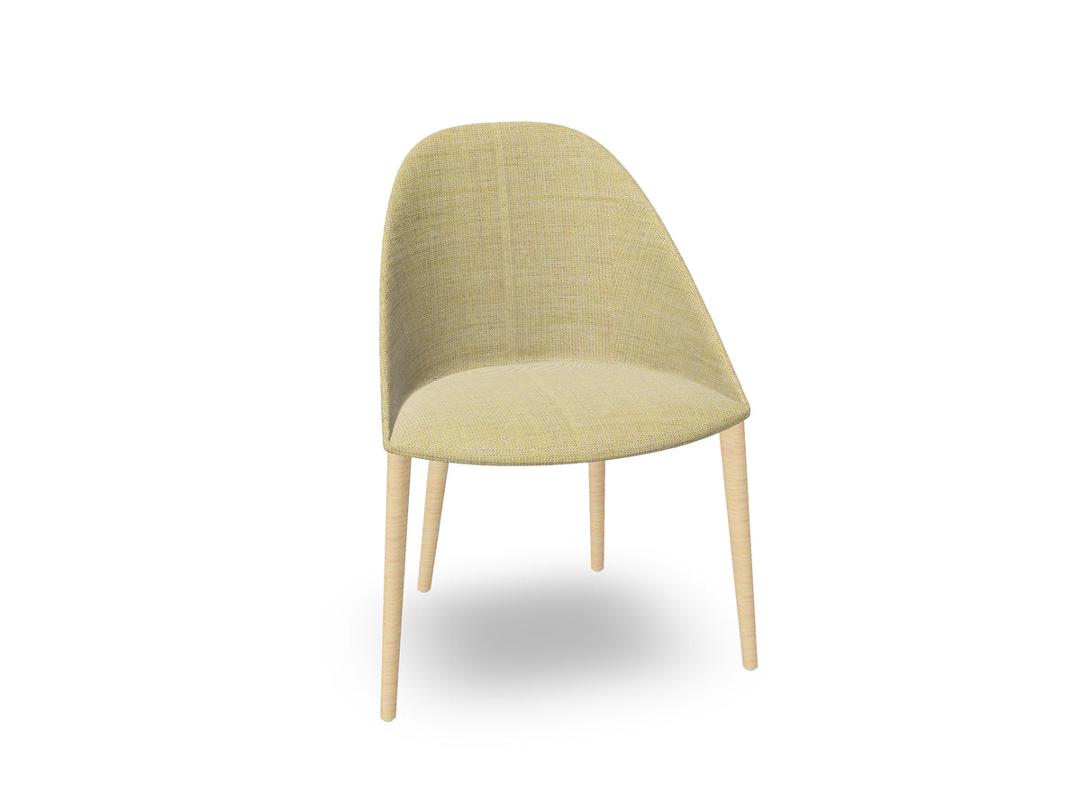 Cila Fully Upholstered Chair With Timber Oak Four-leg Base