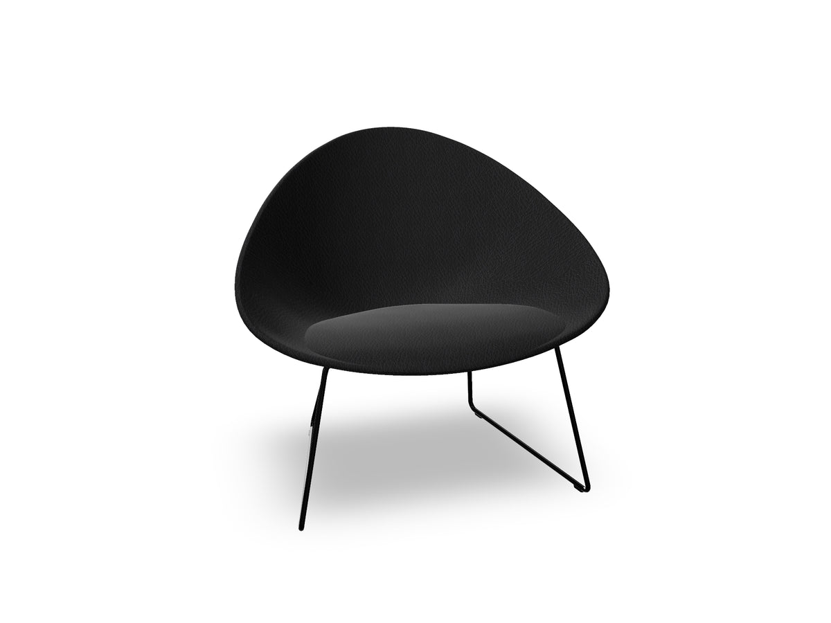 Adell Sled Base Lounge Chair With Fully Upholstered
