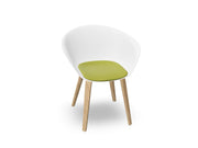 Duna 02 Wood Leg Chair With Seat Cushion Chairs Arper 