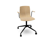 Aava 02 Fixed Trestle Base Wood Chair Chairs Arper 