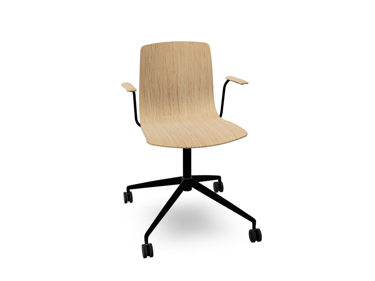 Aava 02 Fixed Trestle Base Wood Chair Chairs Arper 