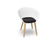 Duna 02 Wood Leg Chair With Seat Cushion Chairs Arper 