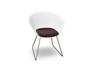 Duna 02 Sled Base Chair With Seat Cushion Chairs Arper 