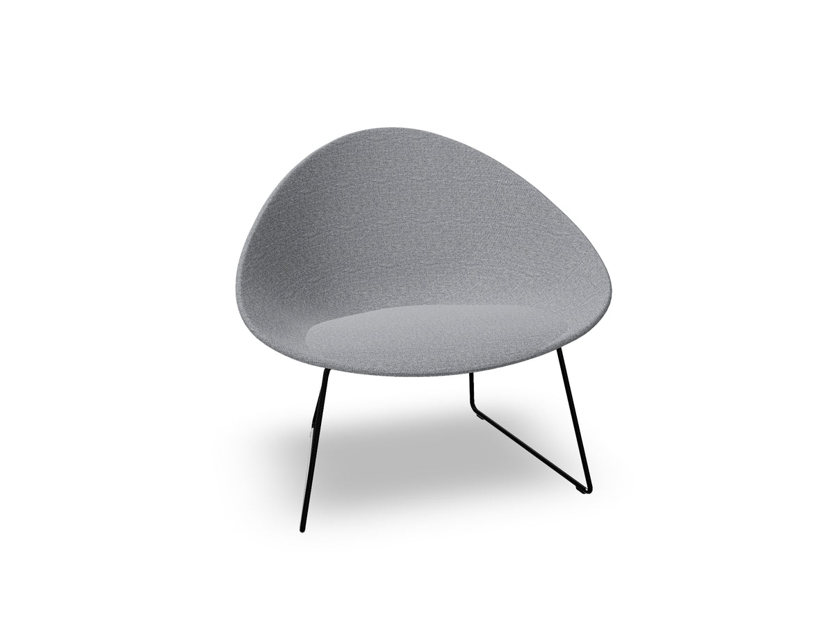 Adell Sled Base Lounge Chair With Fully Upholstered