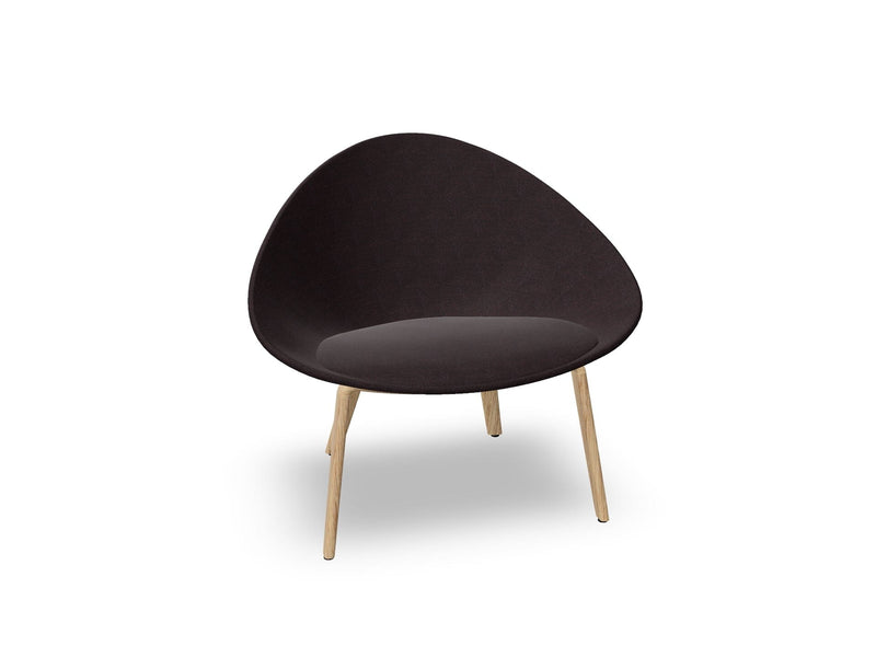 Adell 4 Leg Wood Lounge Chair With Fully Upholstered lounge chair Arper 