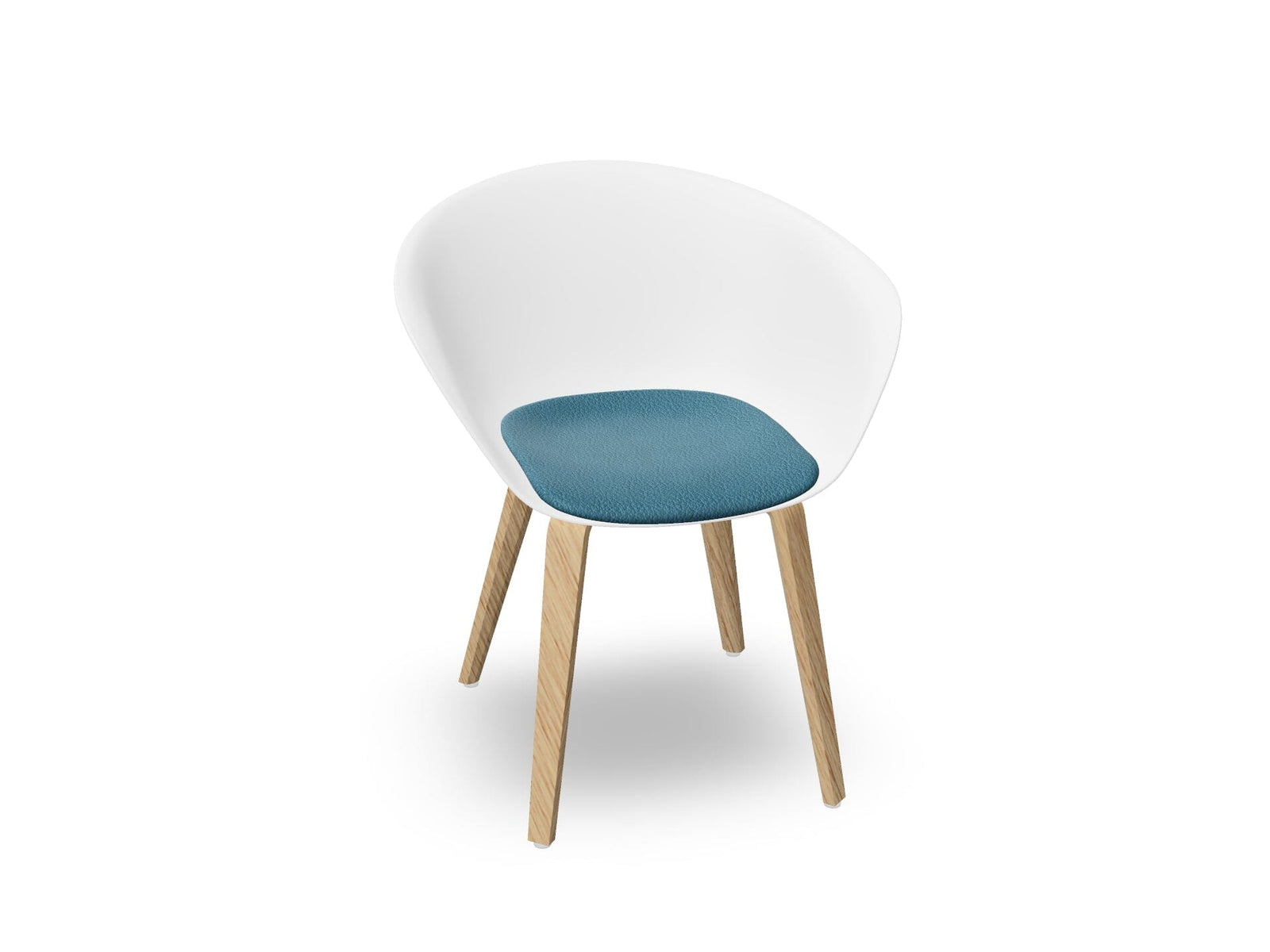 Duna 02 Wood Leg Chair With Seat Cushion Chairs Arper 