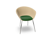 Duna 02 Four Leg Chair With Seat Cushion Chairs Arper 