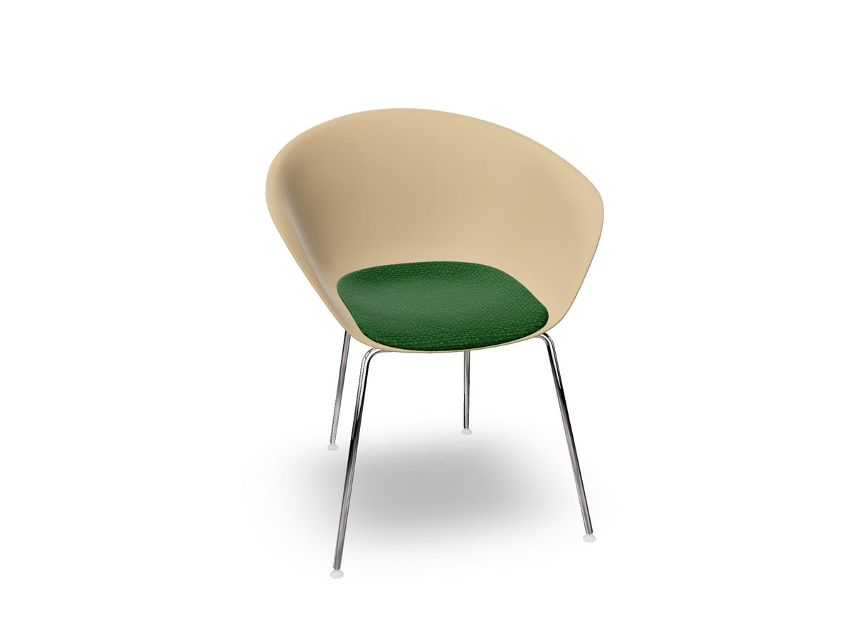 Duna 02 Four Leg Chair With Seat Cushion Chairs Arper 
