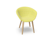 Duna 02 Wood Leg Chair With Front Upholstery Chairs Arper 