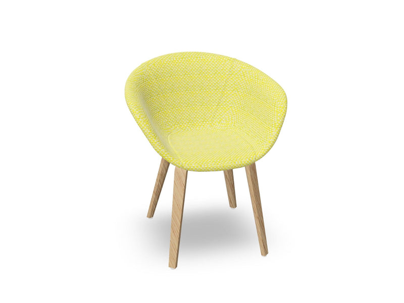 Duna 02 Wood Leg Chair With Front Upholstery Chairs Arper 