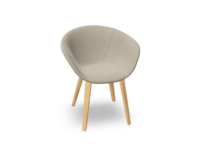 Duna 02 Wood Leg Chair With Full Upholstery Chairs Arper 