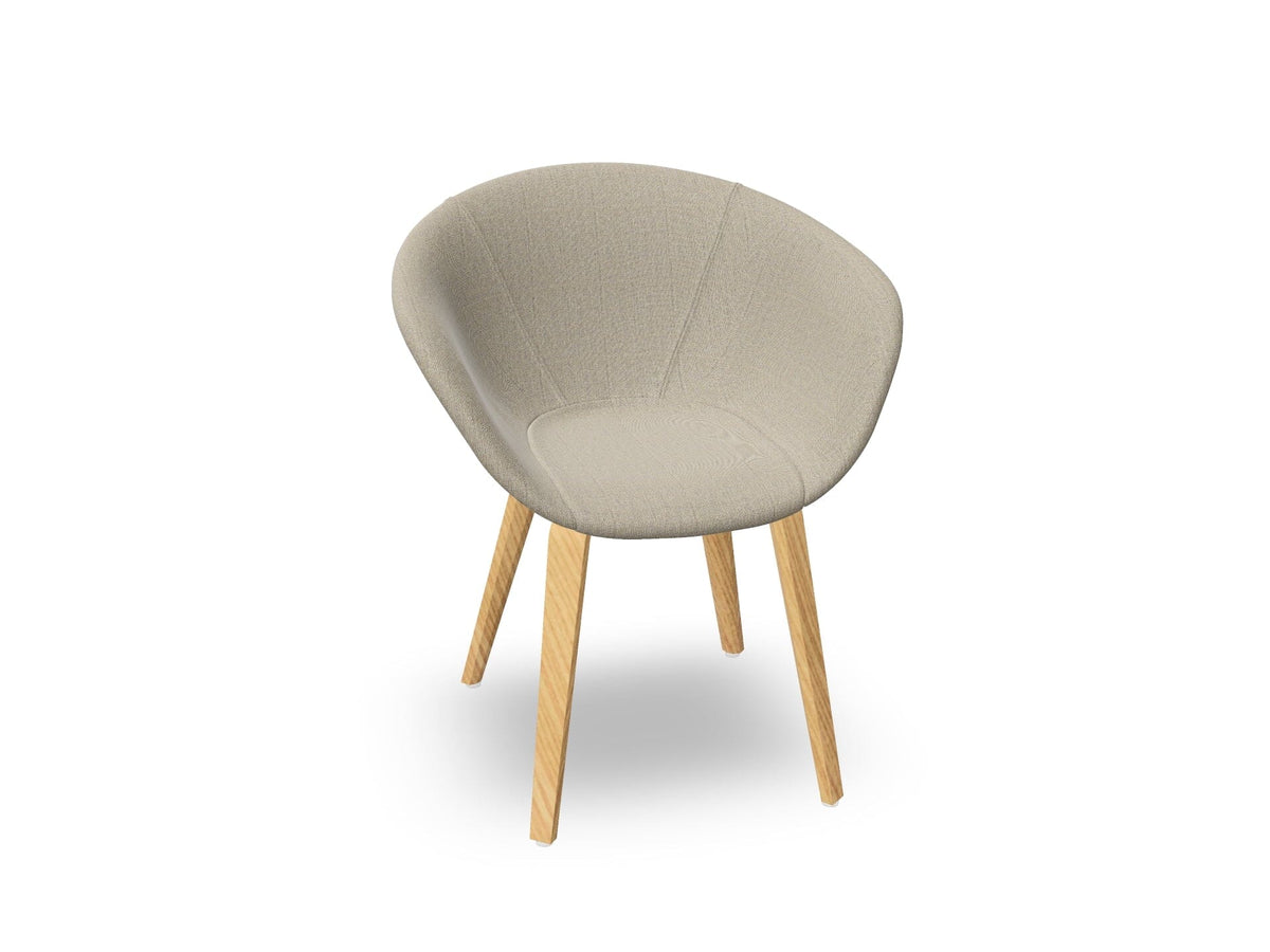 Duna 02 Wood Leg Chair With Full Upholstery Chairs Arper 