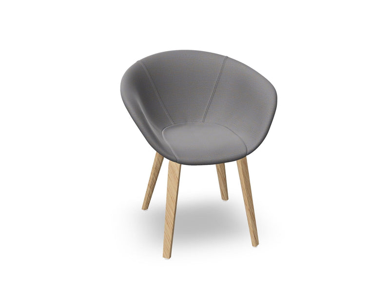 Duna 02 Wood Leg Chair With Full Upholstery Chairs Arper 