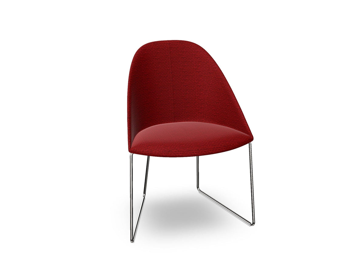 Cila Fully Upholstered Chair With Sled Base Chairs Arper 