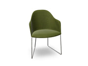 Cila Fully Upholstered Armchair With Sled Base Chairs Arper 