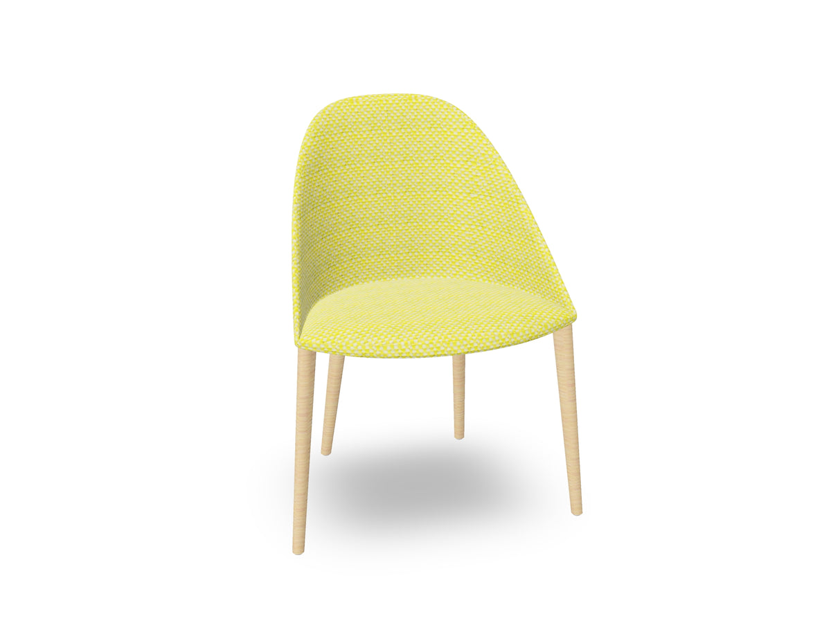 Cila Fully Upholstered Chair With Timber Oak Four-leg Base