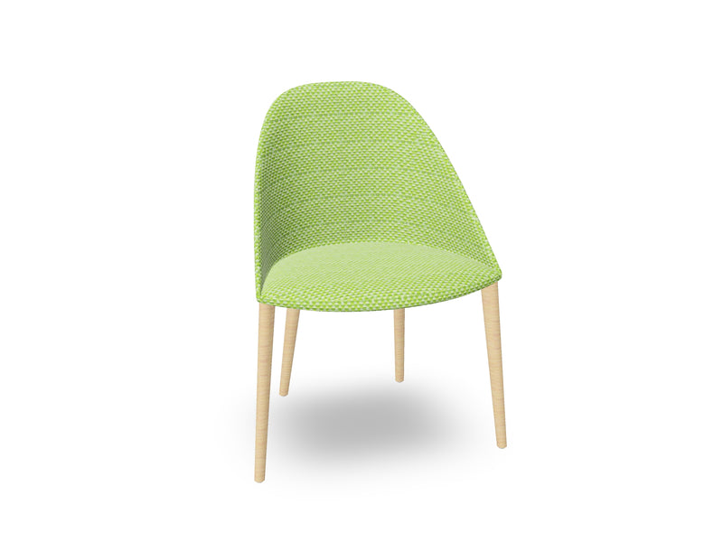Cila Fully Upholstered Chair With Timber Oak Four-leg Base