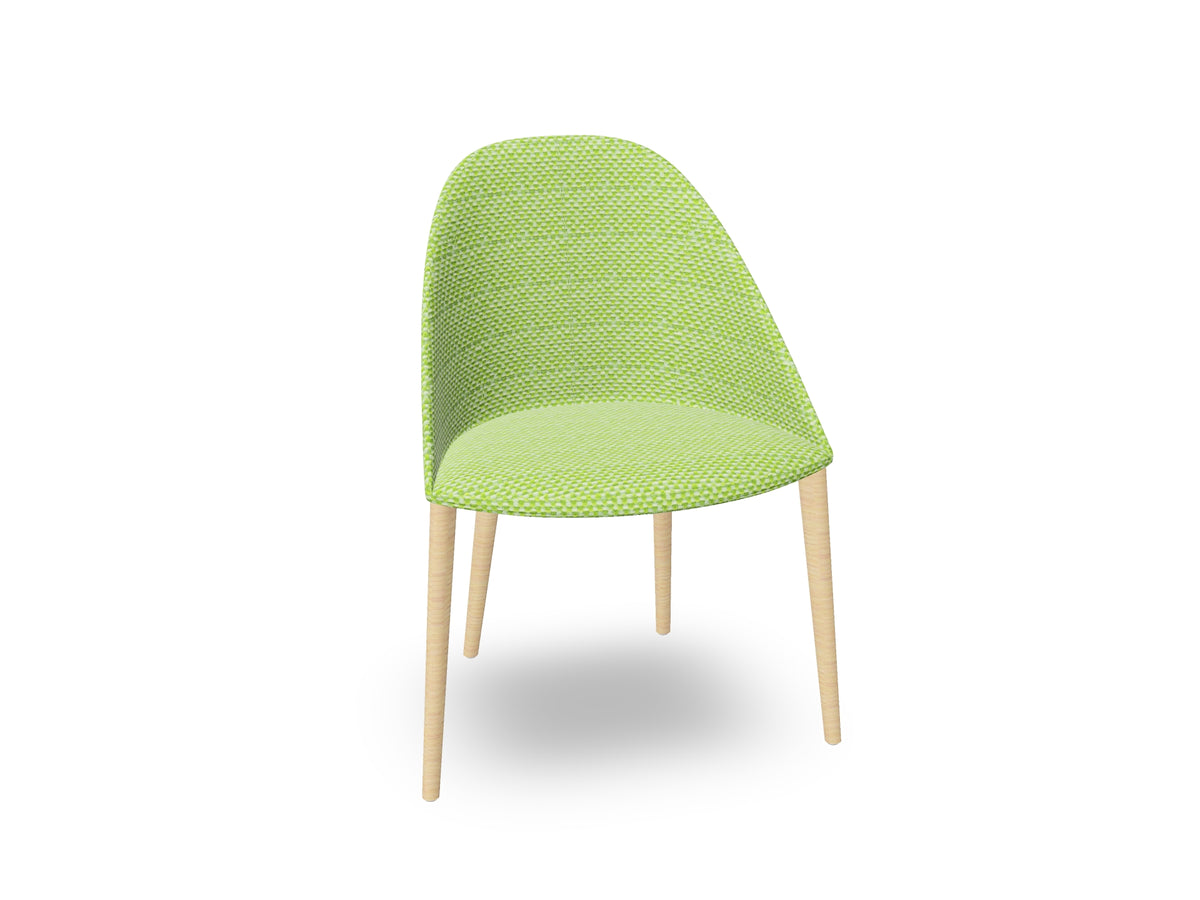 Cila Fully Upholstered Chair With Timber Oak Four-leg Base