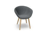 Duna 02 Wood Leg Chair With Front Upholstery Chairs Arper 