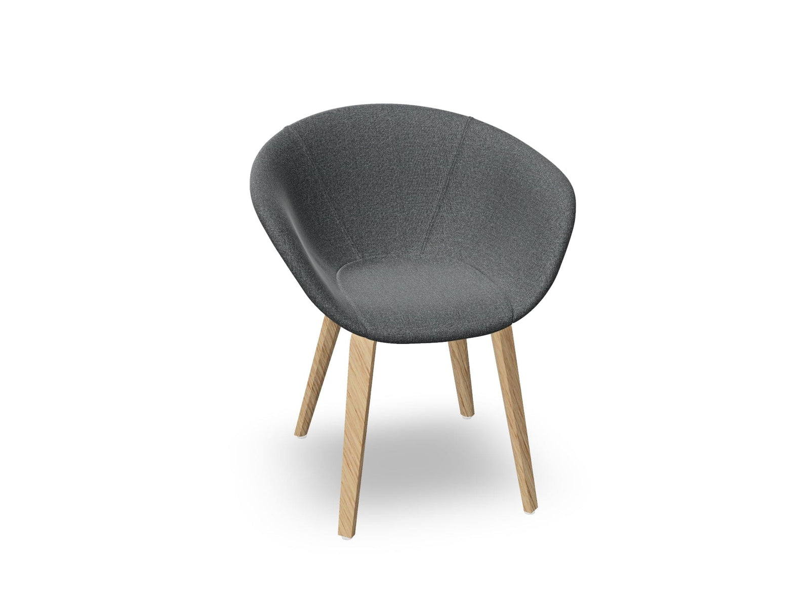 Duna 02 Wood Leg Chair With Front Upholstery Chairs Arper 