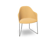 Cila Fully Upholstered Armchair With Sled Base Chairs Arper 