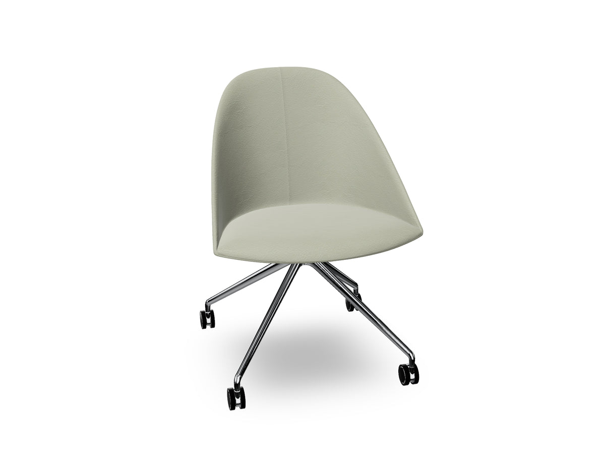 Cila Fully Upholtered Chair With Fixed Trestle Base