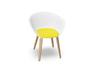 Duna 02 Wood Leg Chair With Seat Cushion Chairs Arper 
