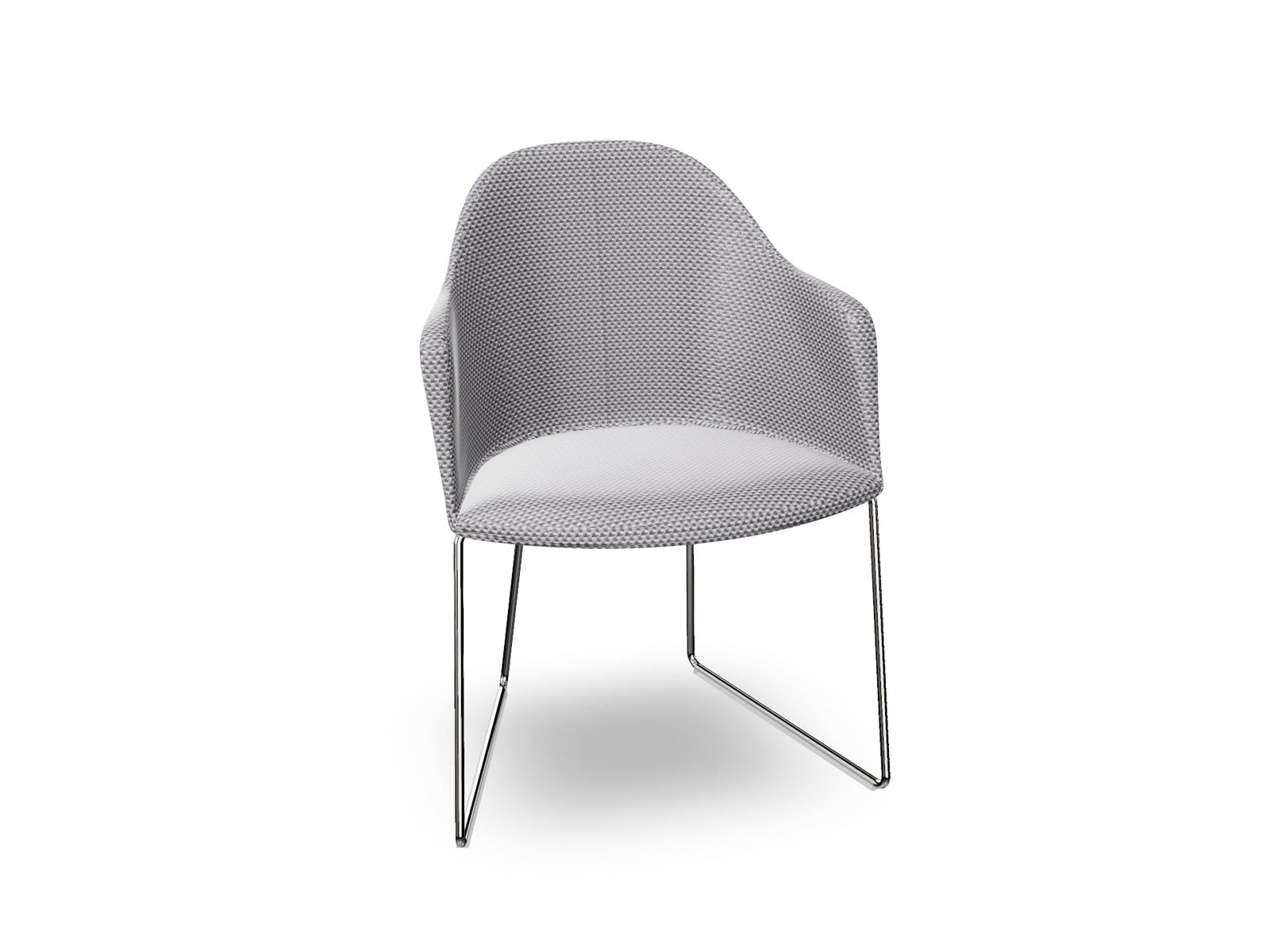 Cila Fully Upholstered Armchair With Sled Base Chairs Arper 
