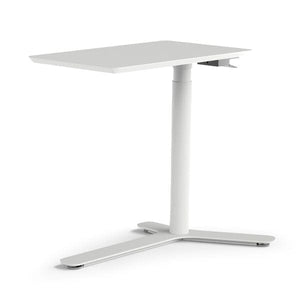 Float Mini Height Adjustable Table Desks humanscale Cloud White - Painted Wood Top With Cloud White Base 